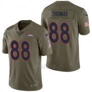 Camiseta NFL Limited Hombre Denver Broncos 88 Demaryius Thomas 2017 Salute To Service Verde