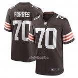 Camiseta NFL Game Cleveland Browns Drew Forbes 70 Marron