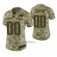 Camiseta NFL Limited Mujer New England Patriots Personalizada 2018 Salute To Service Verde