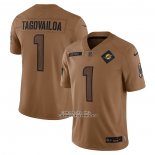 Camiseta NFL Limited Miami Dolphins Tua Tagovailoa 2023 Salute To Service Marron