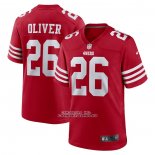 Camiseta NFL Game San Francisco 49ers Isaiah Oliver 26 Rojo