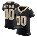 Camiseta NFL Elite New Orleans Saints Vapor F.U.S.E. Personalizada Negro