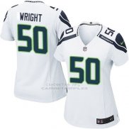 Camiseta Seattle Seahawks Wright Blanco Nike Game NFL Mujer