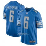Camiseta NFL Game Detroit Lions Ifeatu Melifonwu 6 Azul