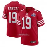Camiseta NFL Game San Francisco 49ers Deebo Samuel Super Bowl LVIII Patch Rojo