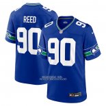 Camiseta NFL Game Seattle Seahawks Jarran Reed Throwback Azul