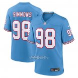 Camiseta NFL Game Tennessee Titans Jeffery Simmons Throwback Alterno Azul