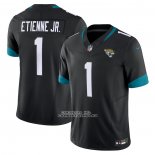 Camiseta NFL Limited Jacksonville Jaguars Travis Etienne Vapor F.U.S.E. Negro