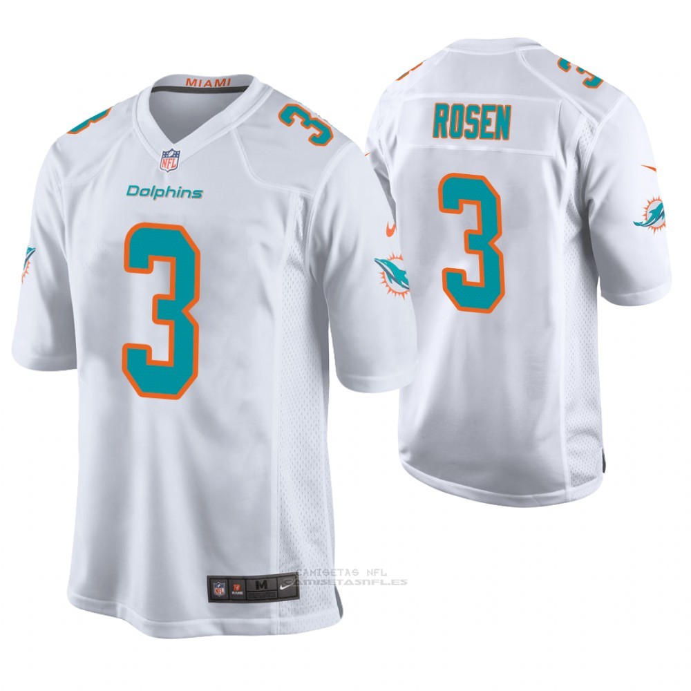 Camiseta NFL Game Hombre Miami Dolphins Josh Rosen Blanco Replicas ...