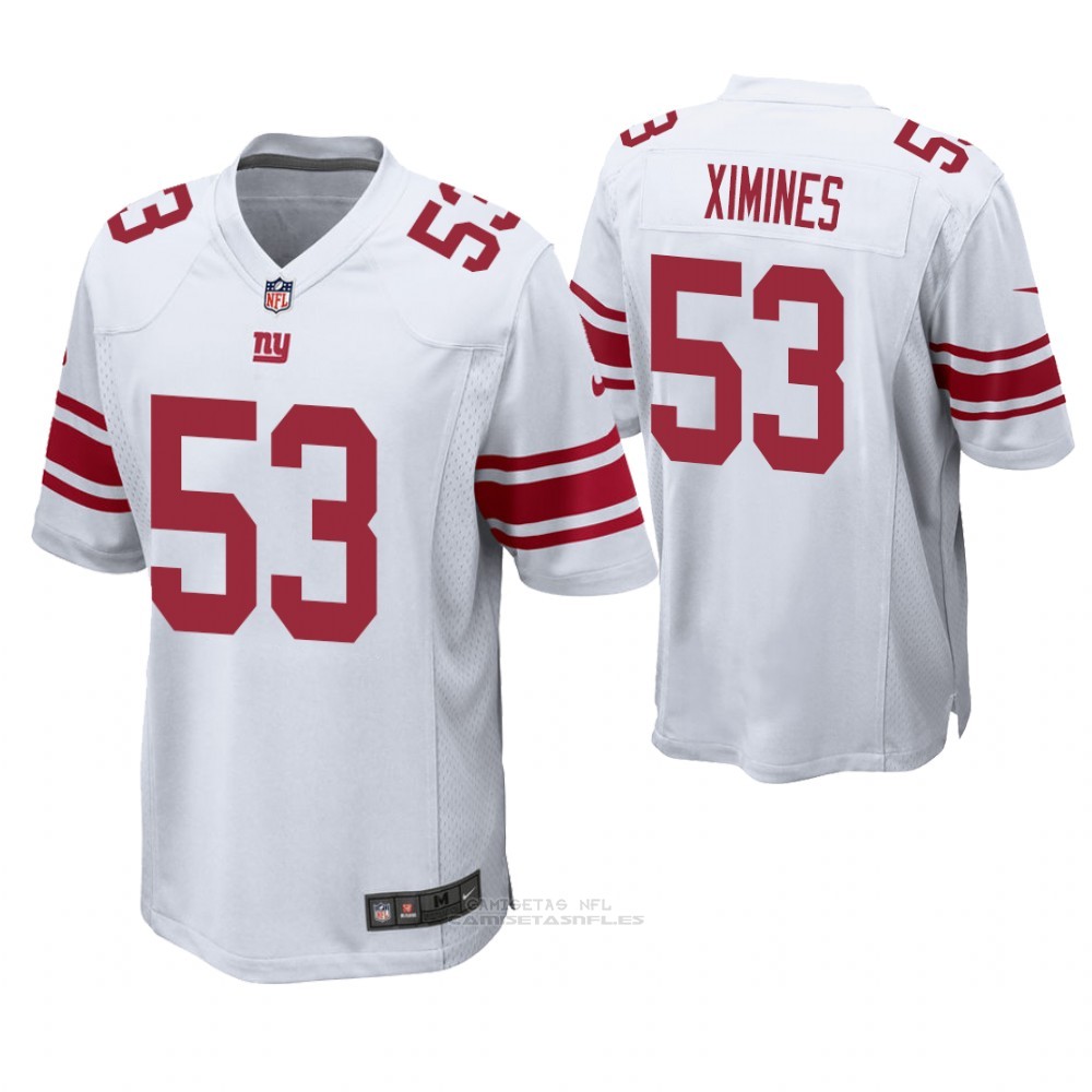 Camiseta NFL Game Hombre New York Giants Oshane Ximines Blanco Replicas ...