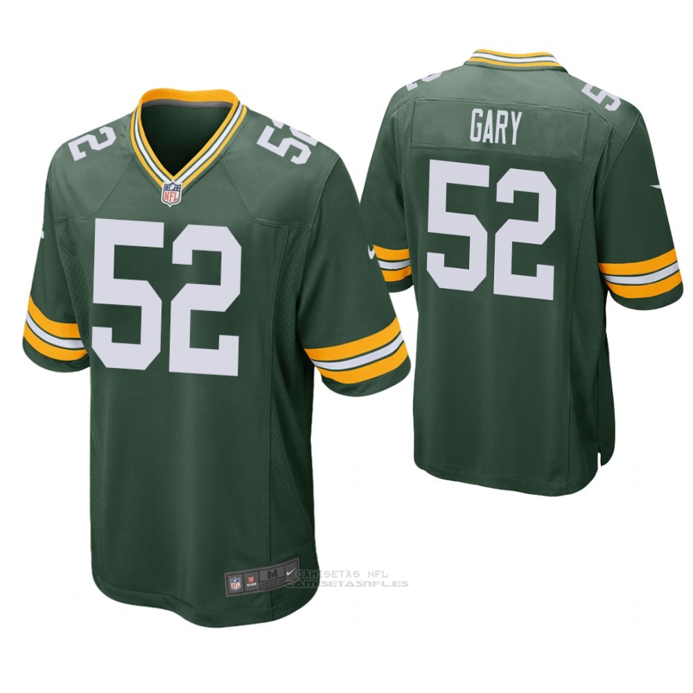 Camiseta NFL Game Hombre Green Bay Packers Rashan Gary Verde Replicas ...