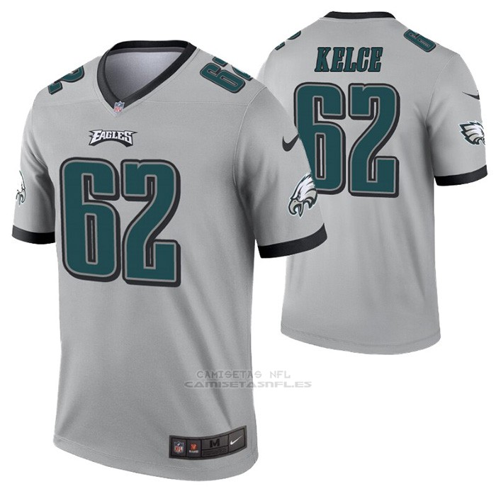 Camiseta NFL Legend Philadelphia Eagles Jason Kelce Inverted Gris ...