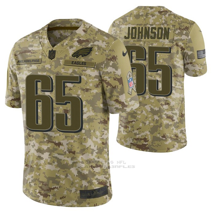 Camiseta NFL Limited Philadelphia Eagles 65 Lane Johnson 2018 Salute To ...