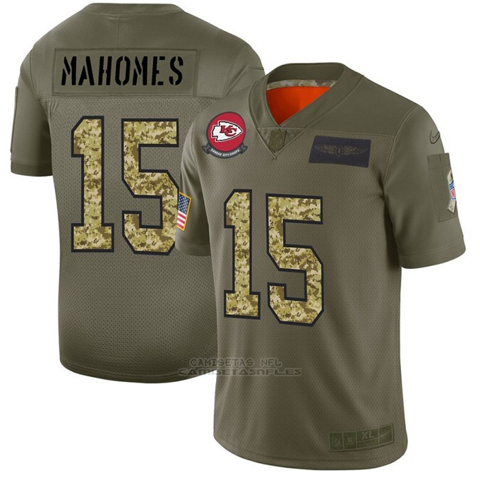 NFL_Jerseys Jersey Kansas''City''Chiefs'' #15 Patrick Mahomes 87 Travis  Kelce 10 Tyreek Hill Custom Youth''NFL''Olive Gold Salute To Service 