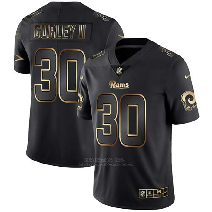 Camiseta NFL Limited Los Angeles Rams Gurley II Vapor Untouchable Negro ...
